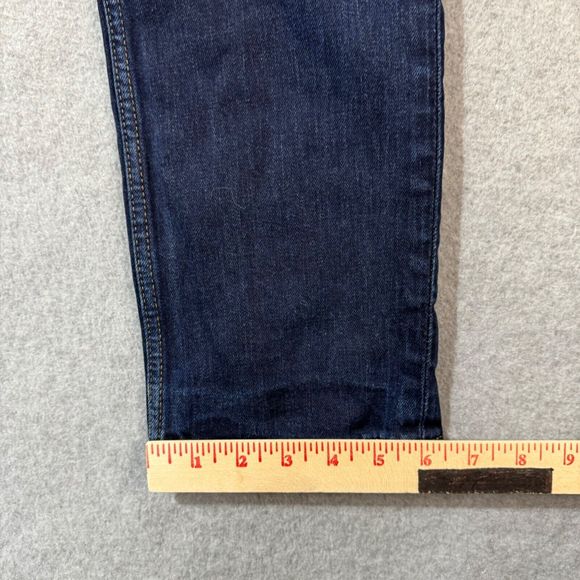 Levis Jeans Mens 32x32 Blue Solid Straight American Workwear Slim Dark Wash - Picture 7 of 11